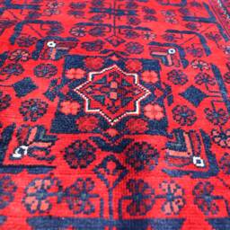 4x3 Afghan Bokhara Rug 100% Wool Turkmen Rug, Vegetable Dyes - thumbnail 2