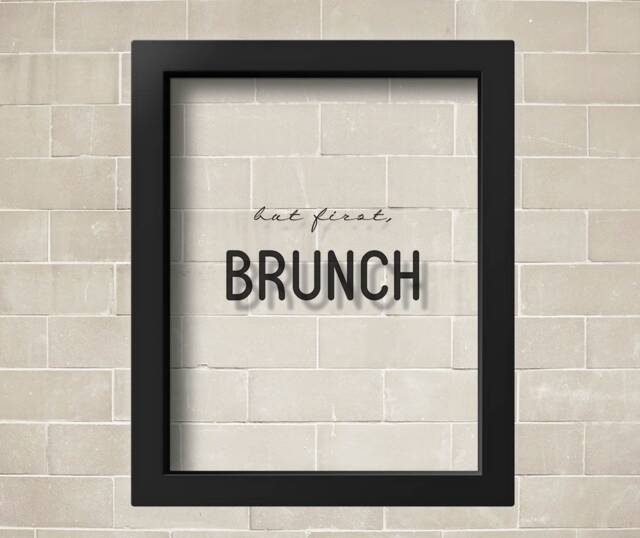 Transparent But First Brunch Print Decorations Kitchen Decor Home Wall Art Mother Gift Grandmother - image 1