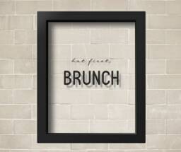 Transparent But First Brunch Print Decorations Kitchen Decor Home Wall Art Mother Gift Grandmother - thumbnail 1
