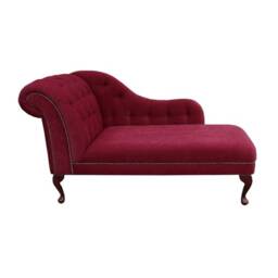 Handmade Buttoned Red Chaise Longue - thumbnail 2