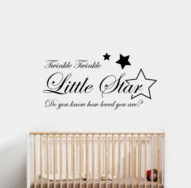 Twinkle Little Star- Wall Sticker - Childrens Bedroom Nursery Vinyl Decal - image 1