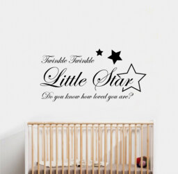 Twinkle Little Star- Wall Sticker - Childrens Bedroom Nursery Vinyl Decal - thumbnail 1