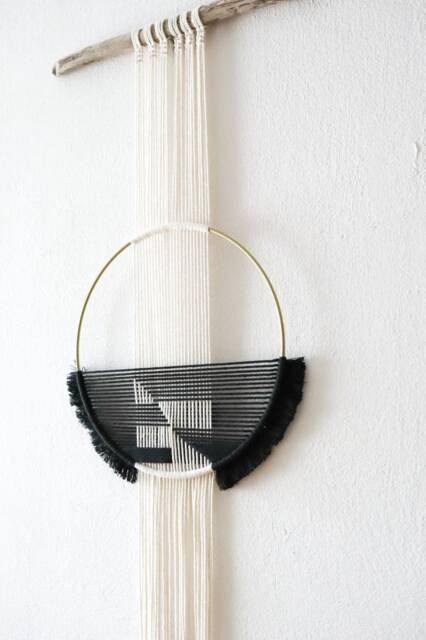 Macrame/Dream Catcher Macrame Ring Wall Hanging Hoop Boho Circle - image 1