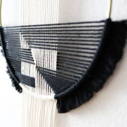 Macrame/Dream Catcher Macrame Ring Wall Hanging Hoop Boho Circle - thumbnail 3
