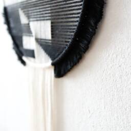 Macrame/Dream Catcher Macrame Ring Wall Hanging Hoop Boho Circle - thumbnail 4