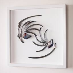 Morning Whiff, Dew & Will-O'-The-Wisp - Original Triptych, Three Steel Wall Reliefs By Stevlin Yovchev - thumbnail 3