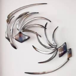 Morning Whiff, Dew & Will-O'-The-Wisp - Original Triptych, Three Steel Wall Reliefs By Stevlin Yovchev - thumbnail 2