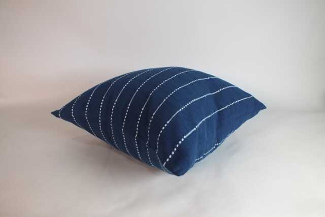 Handwoven Blue Striped Pillowcase Ethnic Chom Thong Cotton Sofa Cushion Home Decor - image 1