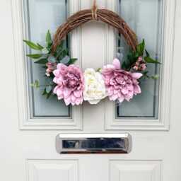 Diy Floral Wreath Kit Peony, Dahlia & Eucalyptus Craft - 30cm - thumbnail 3