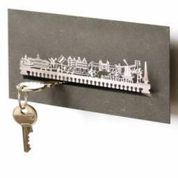 Amsterdam Skyline Key Rack Stainless Steel Silhouette, Holland Souvenir - thumbnail 1