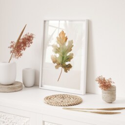 Autumn Leaf Illustration Gradient Colour Wall Art Print Autumnal Botanical Nature Decor - thumbnail 2