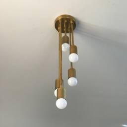 Gradibus Modern 5 Light Abstract Descending Sputnik Mid Century Industrial Semi Flush - thumbnail 4