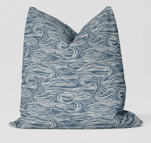 Surf Pillow/ Navy