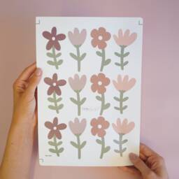 Boho Flower Wall Stickers Nursery & Kids Room Decor - thumbnail 4