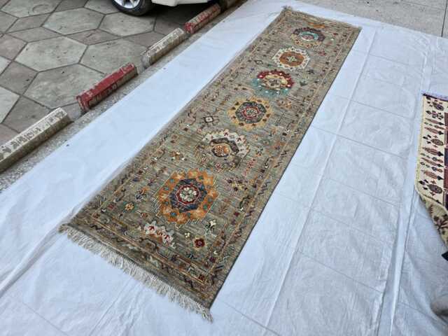 3??10 Ft Afghan Chobi Hallway Runner Rug - Handmade Wool Tribal Geometric Long - image 1