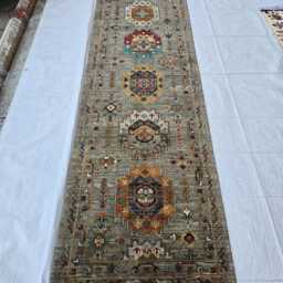 3??10 Ft Afghan Chobi Hallway Runner Rug - Handmade Wool Tribal Geometric Long - thumbnail 2