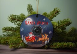 Santa Cam Surveillance Christmas Ornament, Xmas Tree Decoration - thumbnail 1