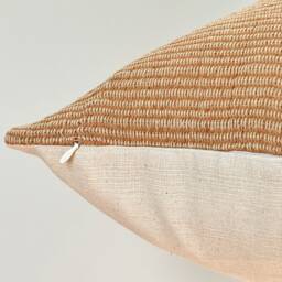 Brown Tribal Hemp Hand Woven Natural Dye Color Hmong Lumbar Pillow Cover - thumbnail 3