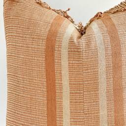 Brown Tribal Hemp Hand Woven Natural Dye Color Hmong Lumbar Pillow Cover - thumbnail 2