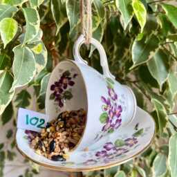 Tea Cup Bird Feeder, Drilled & Bolted, Ideal For Gifts New Ones Made - thumbnail 3