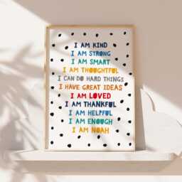 Set Of 3 Boys Bedroom Prints, Positive Affirmation Print, Quotes, Posters, Motivational Inspirational Wall Art - thumbnail 3