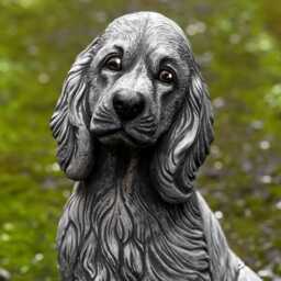 Outdoor Spaniel Dog Statue Cocker Spaniel Memorial Sculpture Custom Figurine Stone Animal Gift For Pet Lovers Concrete Decoration - thumbnail 2