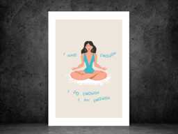 I Have Enough Am - Wall Print Abstract Art Positive Quote Gift Idea Bespoke Poster A5 A4 A3 Framed Or Unframed - thumbnail 1