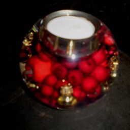 Beautiful German Crystal Glass Christmas Tea Light Holder - thumbnail 2