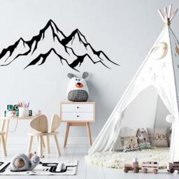 40% Off The Mountains Decal. Rustic Home Decor. Travel Wall Adventure Sticker. Mountain Range Nursery Decal R88 - thumbnail 2