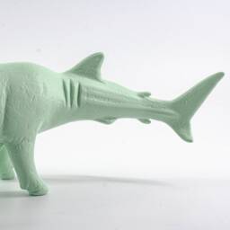 Shark-Tailed Sow Sculpture Light Green Hybrid Figurine - thumbnail 2