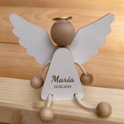 Guardian Angel Baptism Gift Confirmation Wood Engraving Name Personalization - thumbnail 3