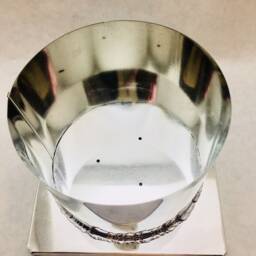 Round Pillar Candle Mold 6In X 6.5In Metal - 3 Wick - thumbnail 2