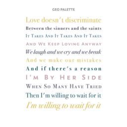 Wait For It From The Musical Hamilton Unframed Song Lyrics Print Gift - thumbnail 3