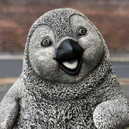 Large Penguin Statue Concrete Sculpture Cement Animal Decoration Stone Antlantic Ornament Penguin Lover Gift Handmade - thumbnail 3
