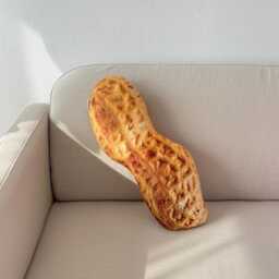 Realistic Peanut Pillow, Handmade Plush Nut Cushion, Food Pillow - thumbnail 3