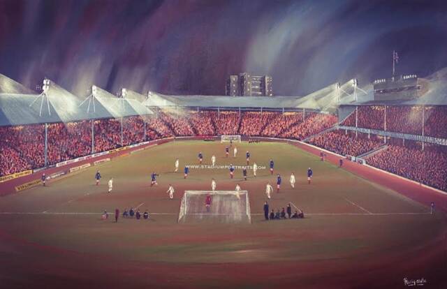 Ibrox Stadium - Rangers V Bayern Munich 1972 Cup Winners A3 Print