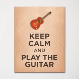 Keep Calm & Play The Guitar - Fine Art Print Choice Of Color Purchase 3 Receive 1 Free Custom Prints Available - thumbnail 1