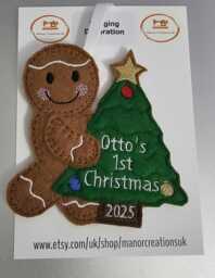 1st Christmas Tree Decoration 2026 First Gingerbread Hanging - thumbnail 1