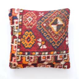 Turkish Pillow 16 X Carpet Rug Cover Marokkanische Kissen Bohemian Pillows Wool Coussin 40 - thumbnail 1