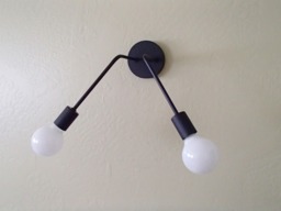 Modern Wall Sconce - Twin Arm Contemporary Lighting Minimalist Hallway Living Room Entryway Ul Listed - thumbnail 1