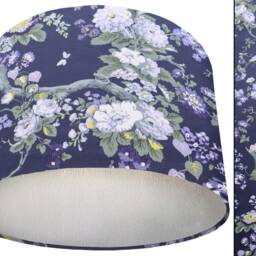 UK Handmade Botanical Blue Lampshade, Floral Light Shade, Rustic Country Home Interior D??cor, Ceiling Table Lamp Shade - thumbnail 3
