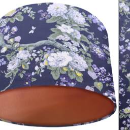 UK Handmade Botanical Blue Lampshade, Floral Light Shade, Rustic Country Home Interior D??cor, Ceiling Table Lamp Shade - thumbnail 2