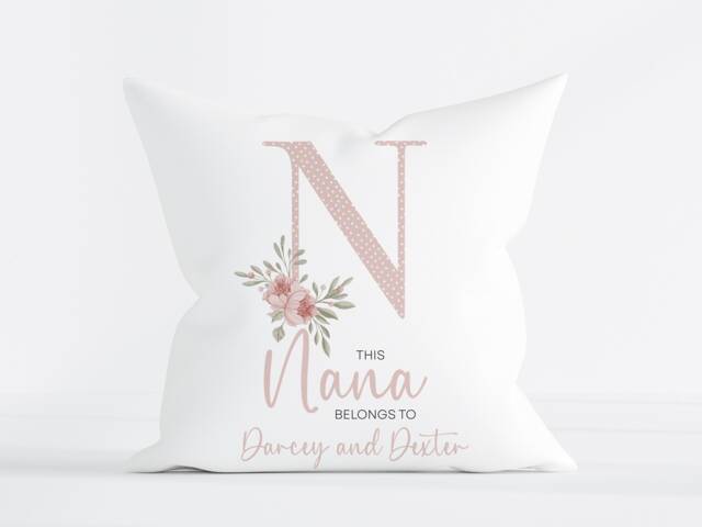 Personalised Grandma Cushion - Mam, Gran, Nanny, Nana, Nan Grandparent Gift Birthday Loved By - image 1
