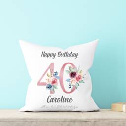 Personalised Age Name Cushion , 18Th 21st 30Th 40Th 50Th 60Th 70Th 80Th 90Th 100Th Girls Mum Nanny Nana Grandma Nanna Nannie Birthday Gift - thumbnail 3