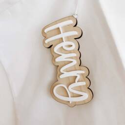 Personalised Name Stocking Tag, Hanging Name, Christmas Ornament, Wood Acrylic Decoration, Tags, Fillers