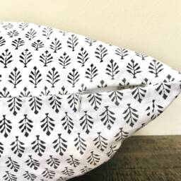 26x26 Euro Covers Gray/ Bed Pillows/ Decorative Pillows /Grey Cushion/Throw Floor Hand Block Printed - thumbnail 2