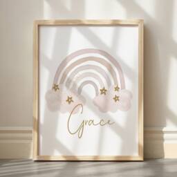 Rainbow Nursery Print, Neutral Decor, Rainbow Prints, Girl Bedroom Prints, Girls Wall Art, Baby Girl, Nursery Decor - thumbnail 2