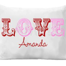 Valentines Owl Personalized Pillow Case Boys Or Girls - thumbnail 3