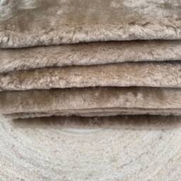 Shearling Sheepskin Soft Taupe, Light Brown Short Wool Sheepskin, Taupe Shearling, Upholstery Fabric - thumbnail 4