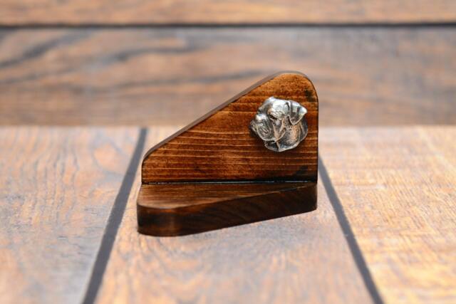 American Bulldog - Wooden Candlestick With Dog, Souvenir, Decoration, Limited Edition, Collection - image 1